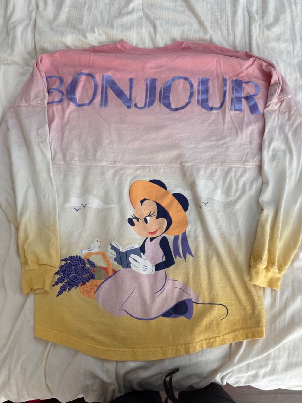 Disney Jersey: Bonjour Minnie Gradient - Pink, Yellow